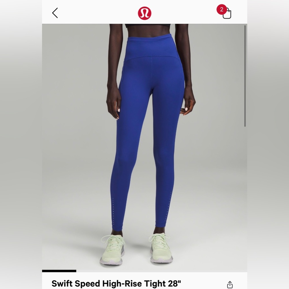 Lululemon swift speed leggings 28” in psychic